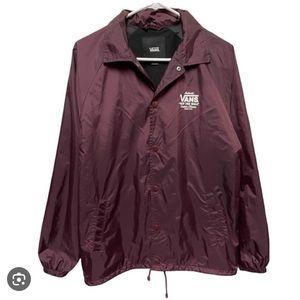 Burgundy Vans Windbreaker